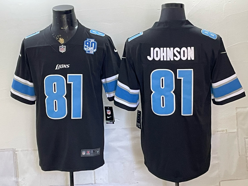 2026 Men Detroit Lions #81 Johnson black Nike Limited NFL Jersey 0828005
